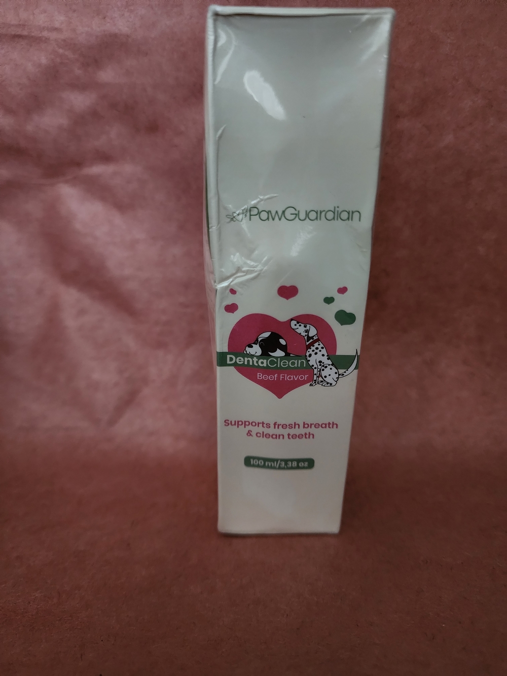 DentaClean Beef Flavor Toothpaste for Dogs - White/Pink